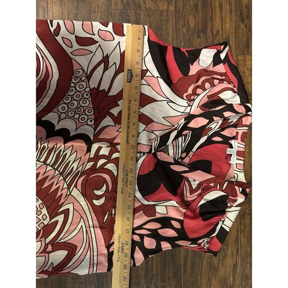 Maison d'Amelie Sleeveless Paris Top Red Multi Color Size XS - Picture 5 of 6